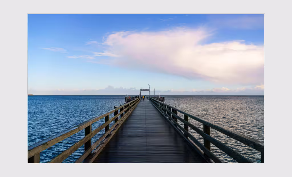 Seebrücke Binz - aus der Ausstellung Landschaften des Fotografen Robert Müller aus Erfurt